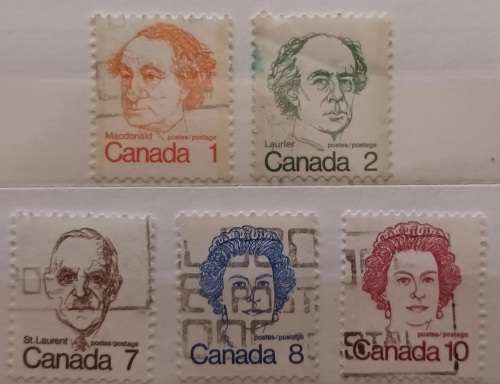 Canada - 1973 - Caricature Definitives - 5 Used stamps