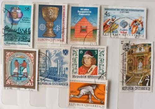 Austria - Mixed Lot of 9 Used stamps