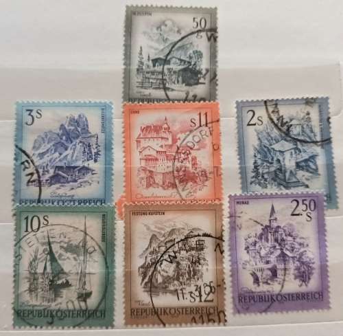 Austria - 1973/82 - Landscapes - 7 Used stamps