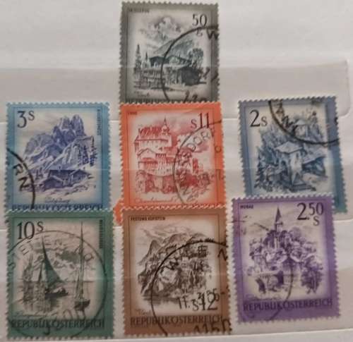 Austria - 1973/82 - Landscapes - 7 Used stamps