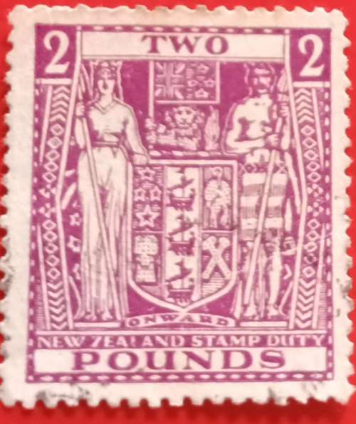 New Zealand - 1931 - Coat of arms - £2 Stamp Duty - 1 Used stamp