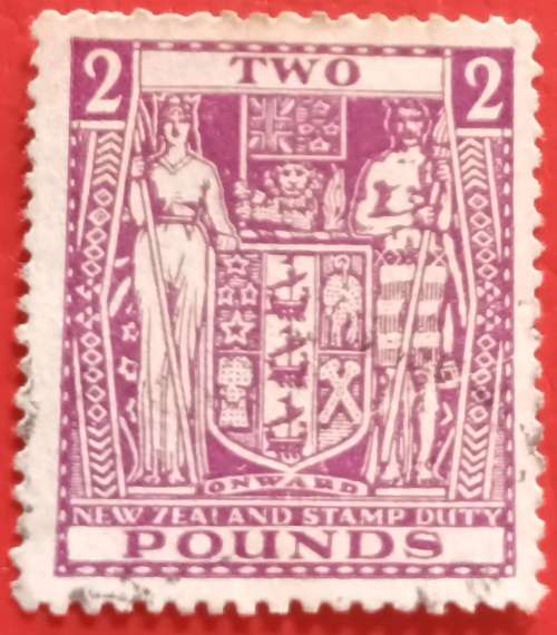 New Zealand - 1931 - Coat of arms - £2 Stamp Duty - 1 Used stamp