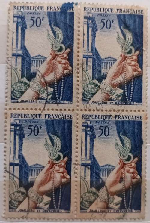 France - 1938 - Jewellery commemorative - Block of 4 Used stamps
