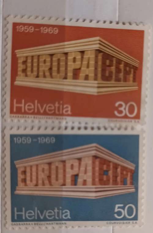 Switzerland - 1969 - Europa - Set of 2 Unused Hinged stamps