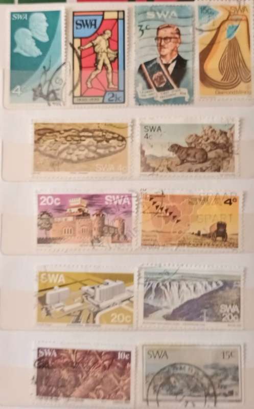 South West Africa - Mixed Lot of 12 Used stamps