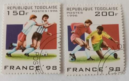 Togo - 1996 - 1998 World Cup Championships, France - 2 Cancelled stamps