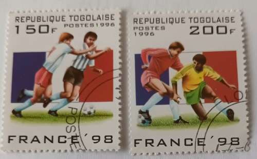 Togo - 1996 - 1998 World Cup Championships, France - 2 Cancelled stamps