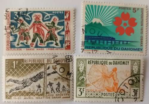 Dahomey - Mixed Lot - 4 Used stamps