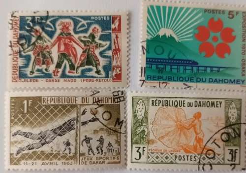 Dahomey - Mixed Lot - 4 Used stamps