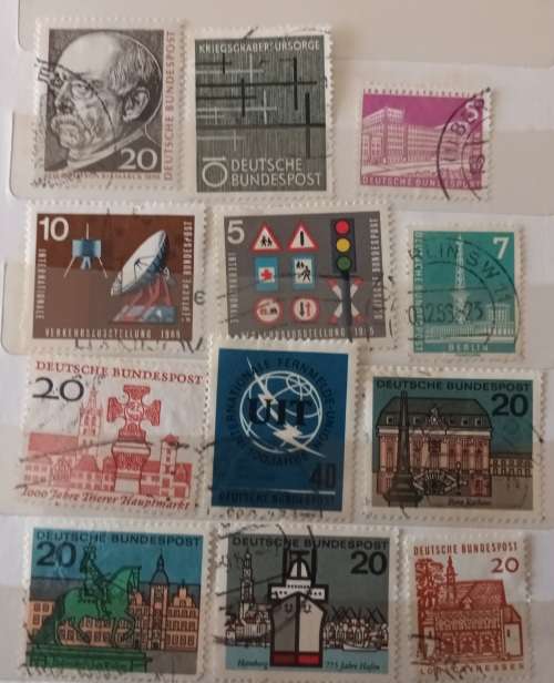 Germany - Mixed Lot of 12 Used (some Hinged) stamps