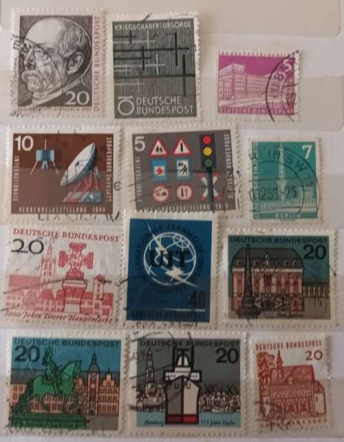 Germany - Mixed Lot of 12 Used (some Hinged) stamps