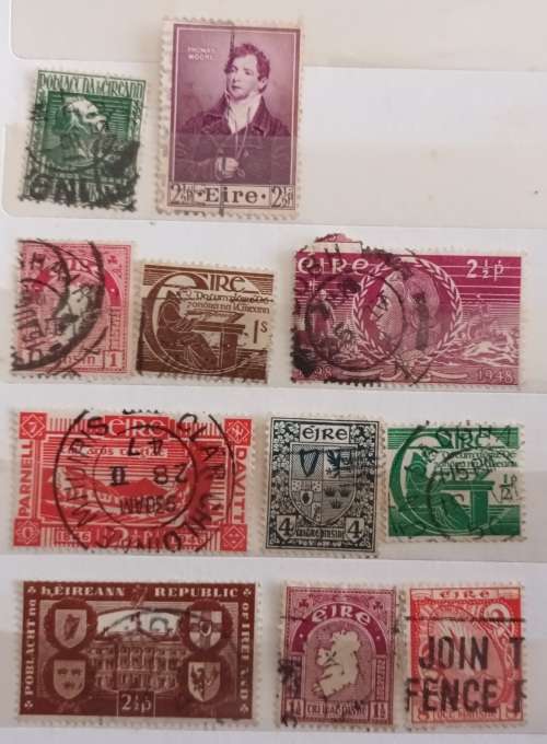 Ireland (Eire) - Mixed Lot of 11 Used stamps
