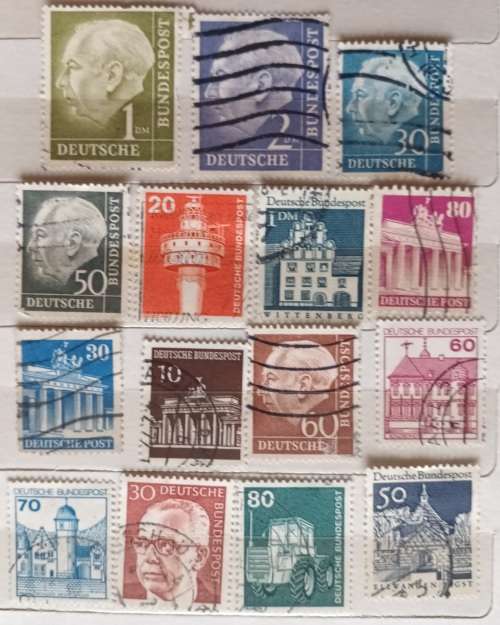 Germany - Mixed Lot of 15 Used stamps