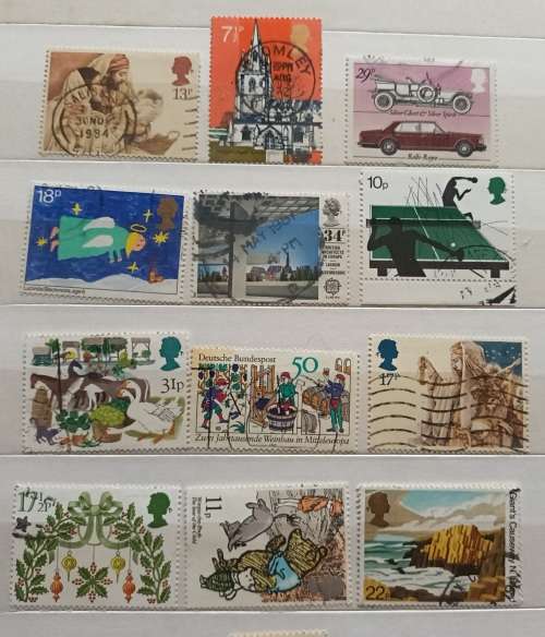 GB - Mixed Lot of  12 Used stamps