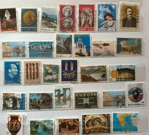 Greece - Mixed Lot of 30 Used (some Hinged) stamps