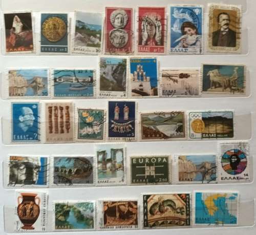 Greece - Mixed Lot of 30 Used (some Hinged) stamps