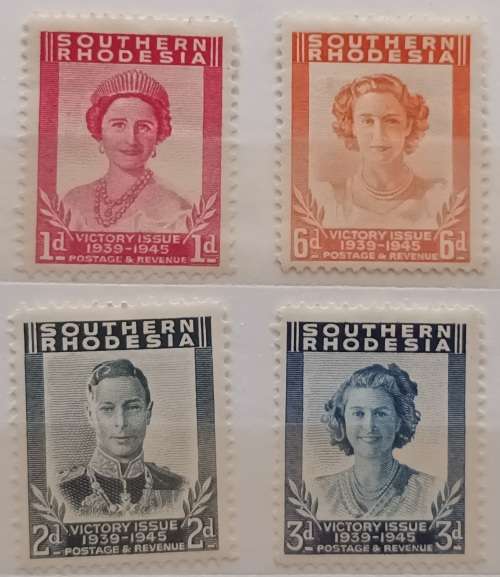 Southern Rhodesia - 1947 - Victory Issue - Set of 4 Unused Hinged stamps
