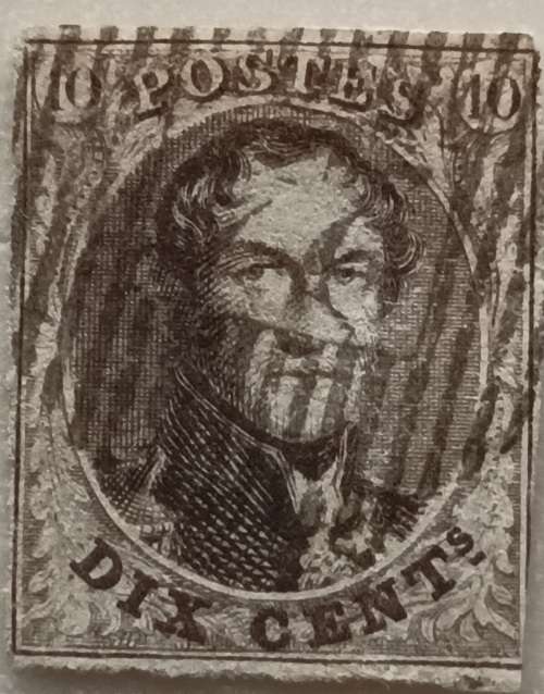 Belgium - 1861 - Leopold I - 1 Used Hinged Imperf. stamp