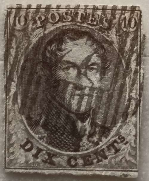 Belgium - 1861 - Leopold I - 1 Used Hinged Imperf. stamp