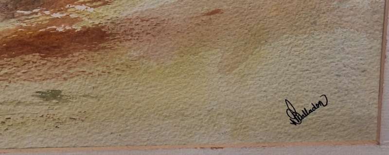 Unframed Watercolour of Lourens River by D Balladon