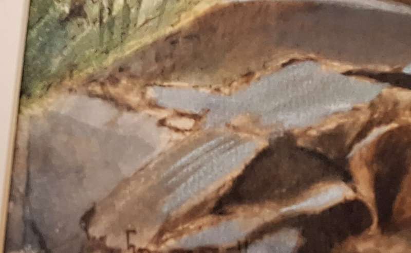 Unframed Watercolour Landscape with Water Mill