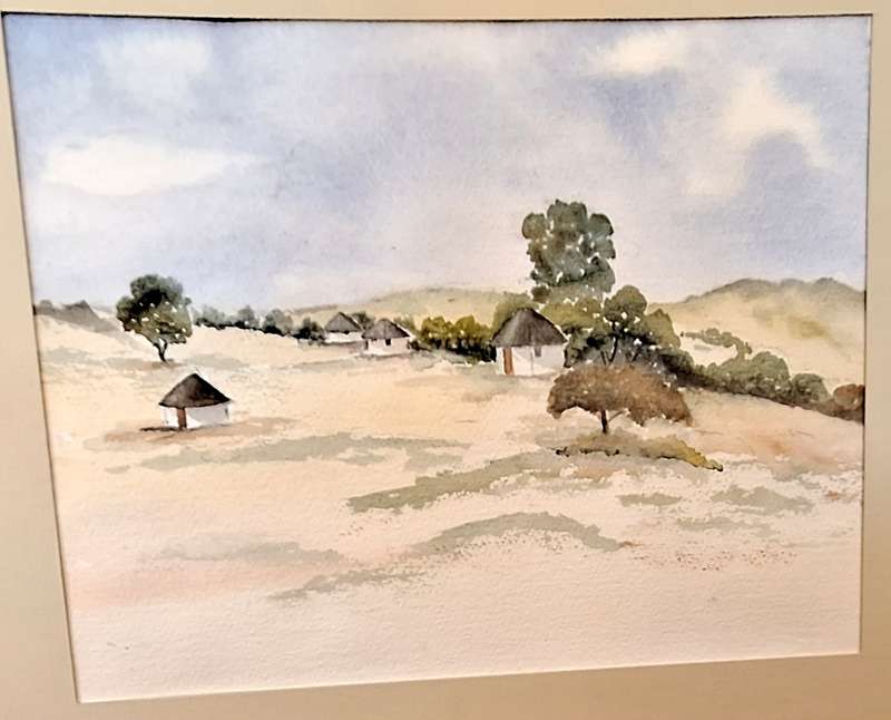 Unframed Unsigned Watercolour Landscape