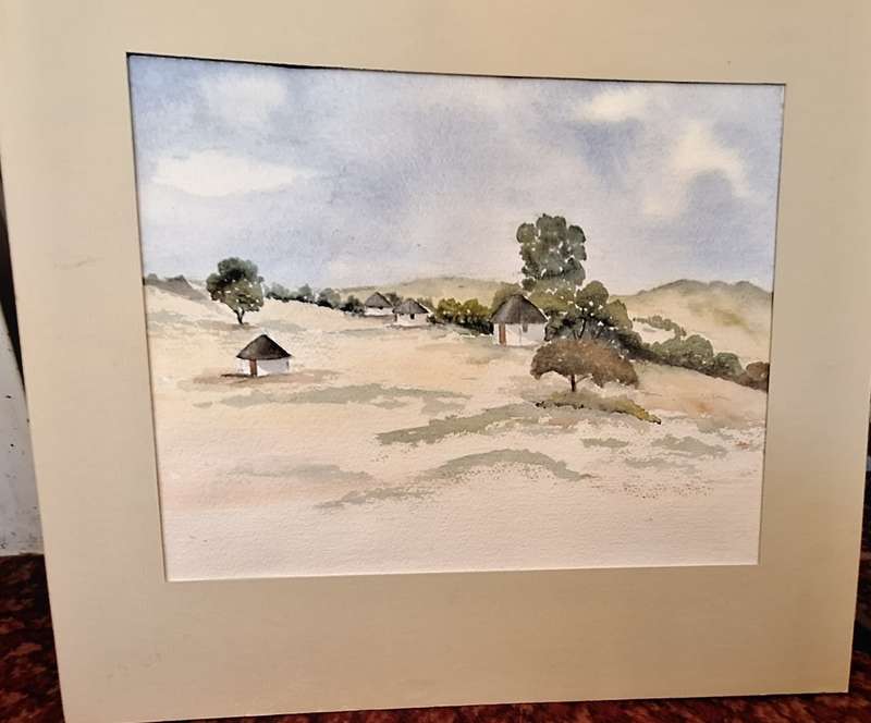 Unframed Unsigned Watercolour Landscape