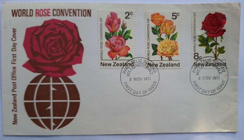 New Zealand 1971 World Rose Convention FDC