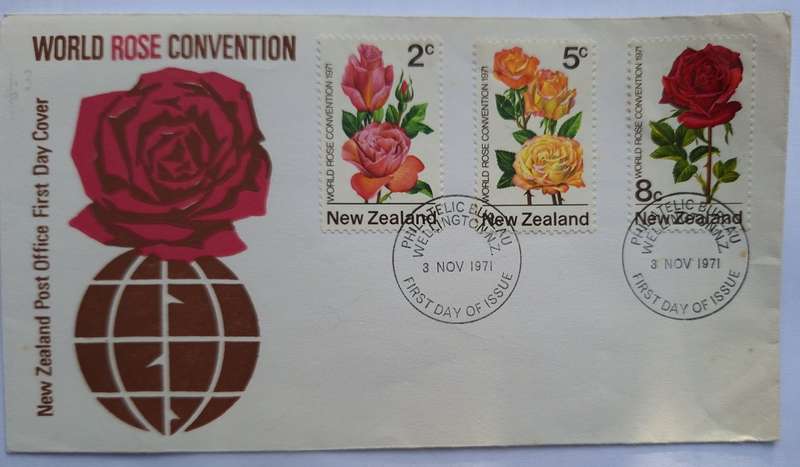 New Zealand 1971 World Rose Convention FDC