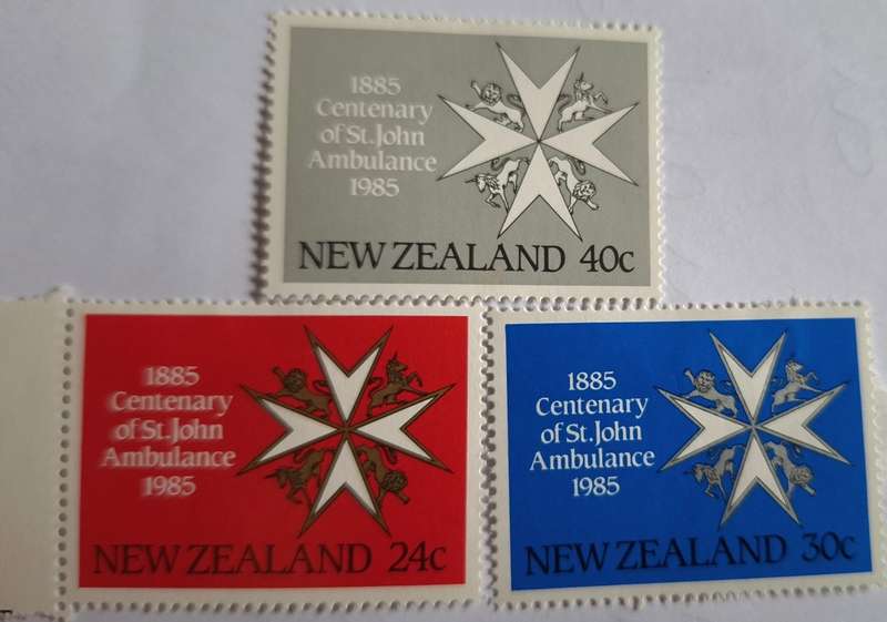 New Zealand 1985 Set of 3 St Johns Ambulance Unused Hinged stamps