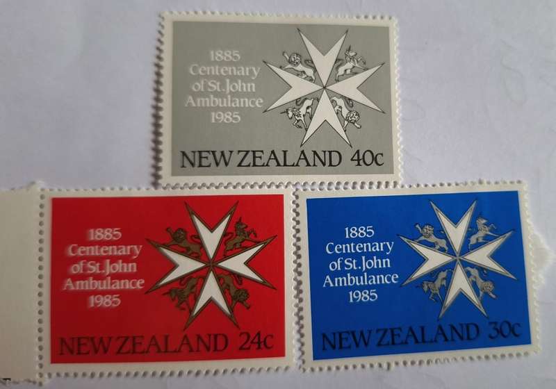 New Zealand 1985 Set of 3 St Johns Ambulance Unused Hinged stamps