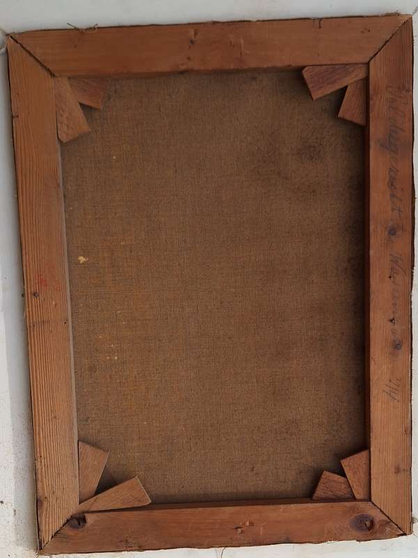 FRAMED OIL ON CANVAS POLDERGEZICHT TE WASSENAAR `44 BY V HEEL
