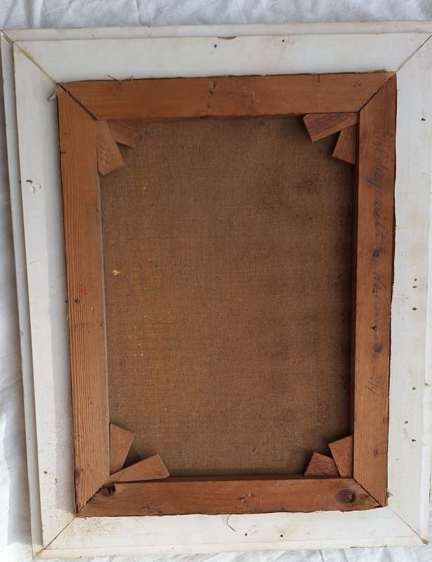 FRAMED OIL ON CANVAS POLDERGEZICHT TE WASSENAAR `44 BY V HEEL