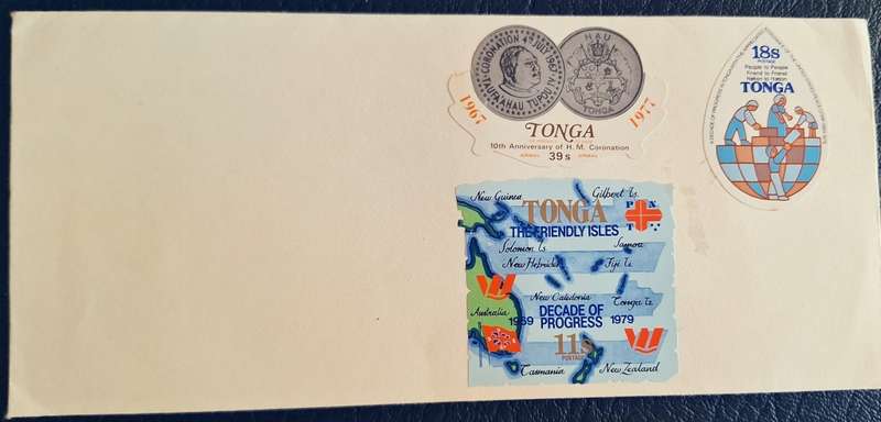 Tonga 1979 Decade of Progress Cover with 3 stamps