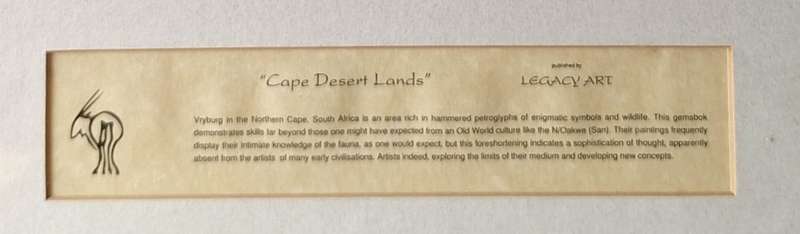FRAMED PRINT `CAPE DESERY LANDS` BY MIKE ELLIOTT