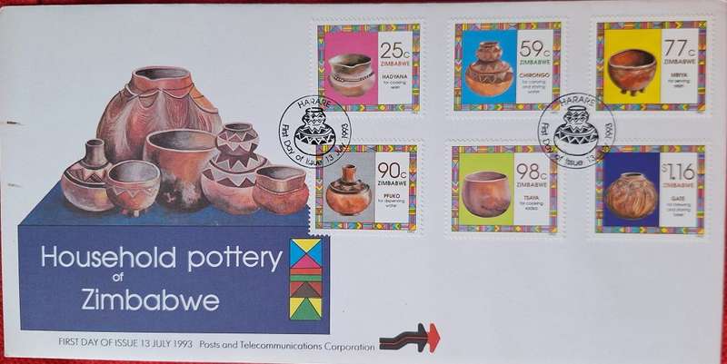 Zimbabwe 1993 Household Pottery FDC