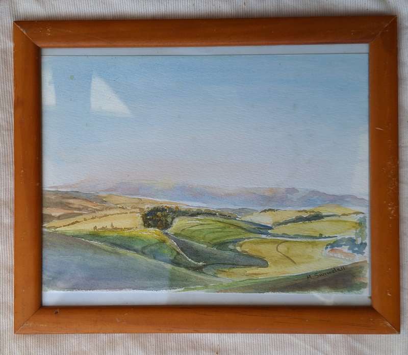 Framed Watercolour Landscape by M Swindell