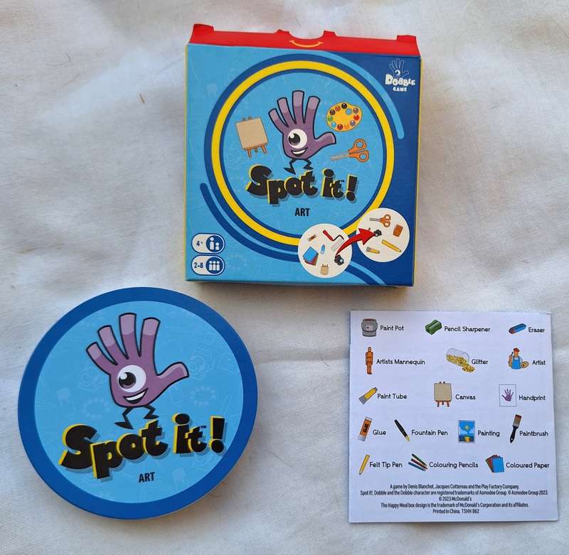 MacDonalds Dobble Spot it! Art Card Game