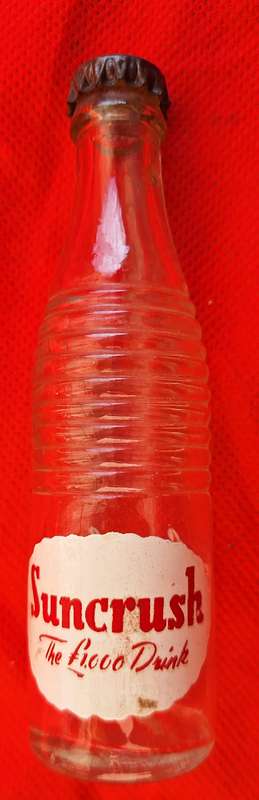 Vintage Suncrush empty Miniature Bottle
