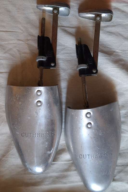 Vintage Cuthberts Aluminium Shoe Trees 7 x 8 M Made in England