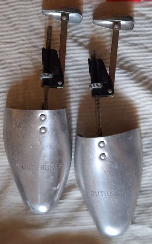Vintage Cuthberts Aluminium Shoe Trees 7 x 8 M Made in England