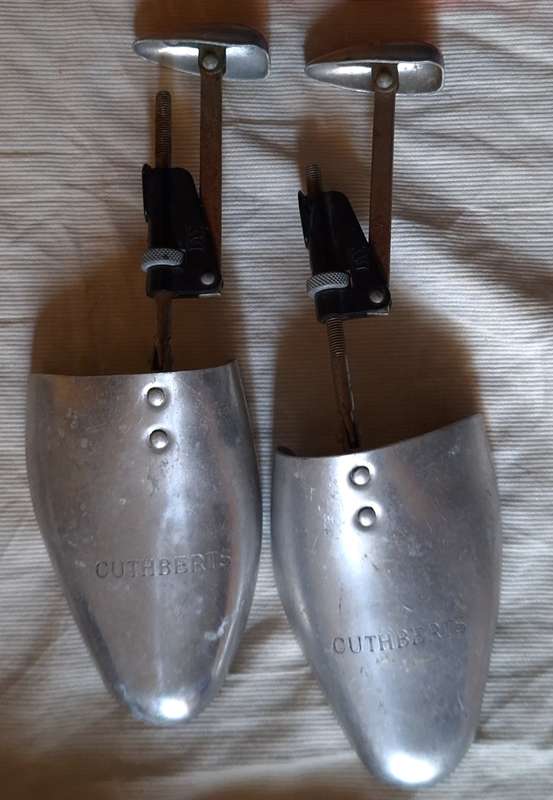 Vintage Cuthberts Aluminium Shoe Trees 7 x 8 M Made in England