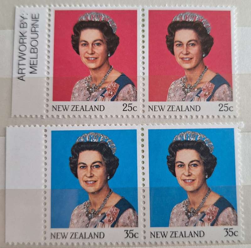 New Zealand 1985 Queen Elizabeth II Definitive Issue Set of 2 Unused Hinged in Pairs