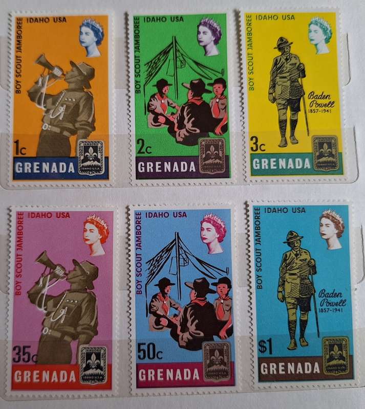 Grenada 1968 Scouts Jamboree Idaho Set of 6 Unused Stamps