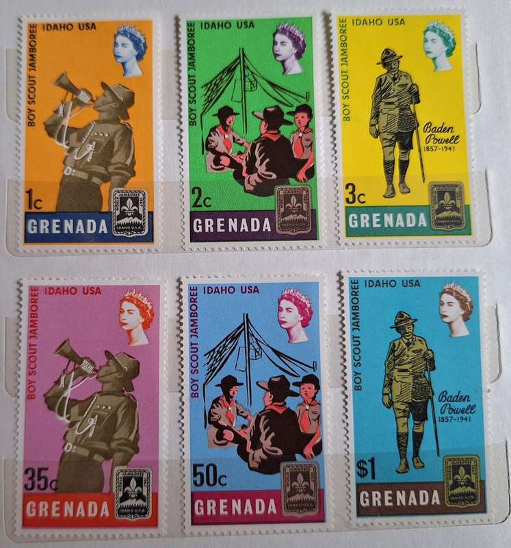 Grenada 1968 Scouts Jamboree Idaho Set of 6 Unused Stamps