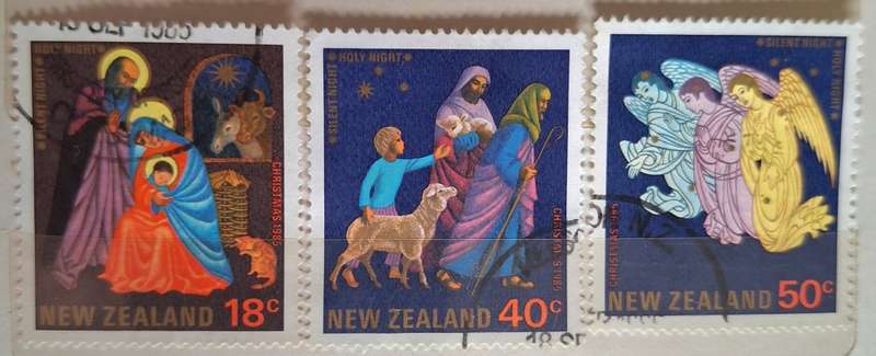 New Zealand 1985 Christmas Set of 3 Used Hinged stamps
