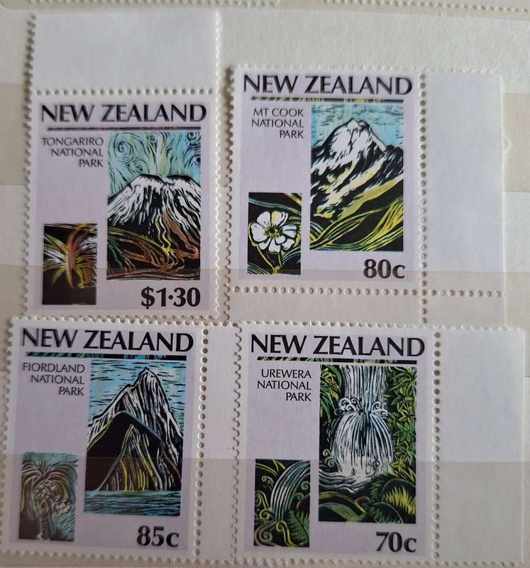 New Zealand 1987 Scenic Issue (National Parks) Set of 4 Unused Hinged stamps
