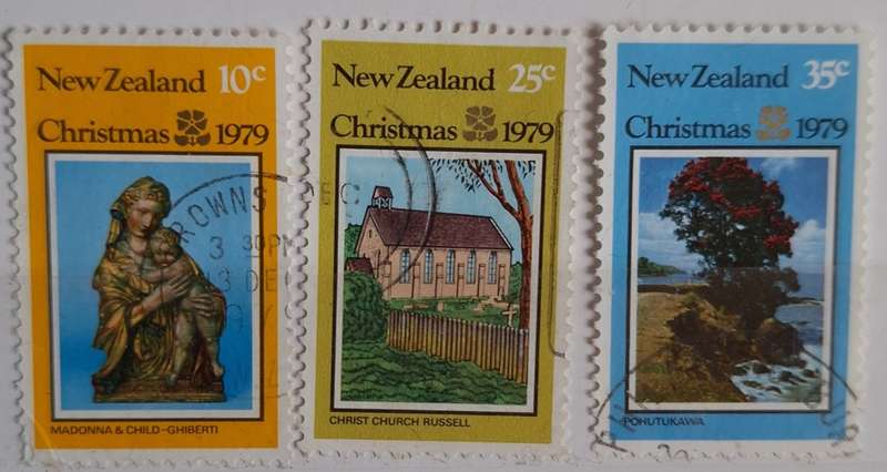 New Zealand 1979 Christmas Set of 3 Used stamps
