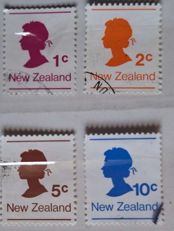 New Zealand 1978 Coil Stamps Set of 4 Used Hinged