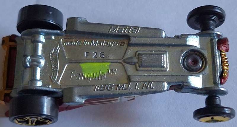 HOT WHEELS MATTEL Fangula Hot Rod MADE IN MALAYSIA